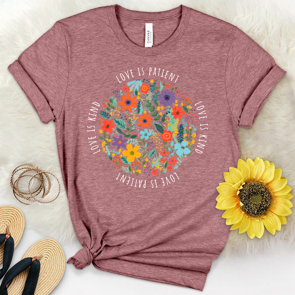 Love Is Patient Garden Heathered Tee