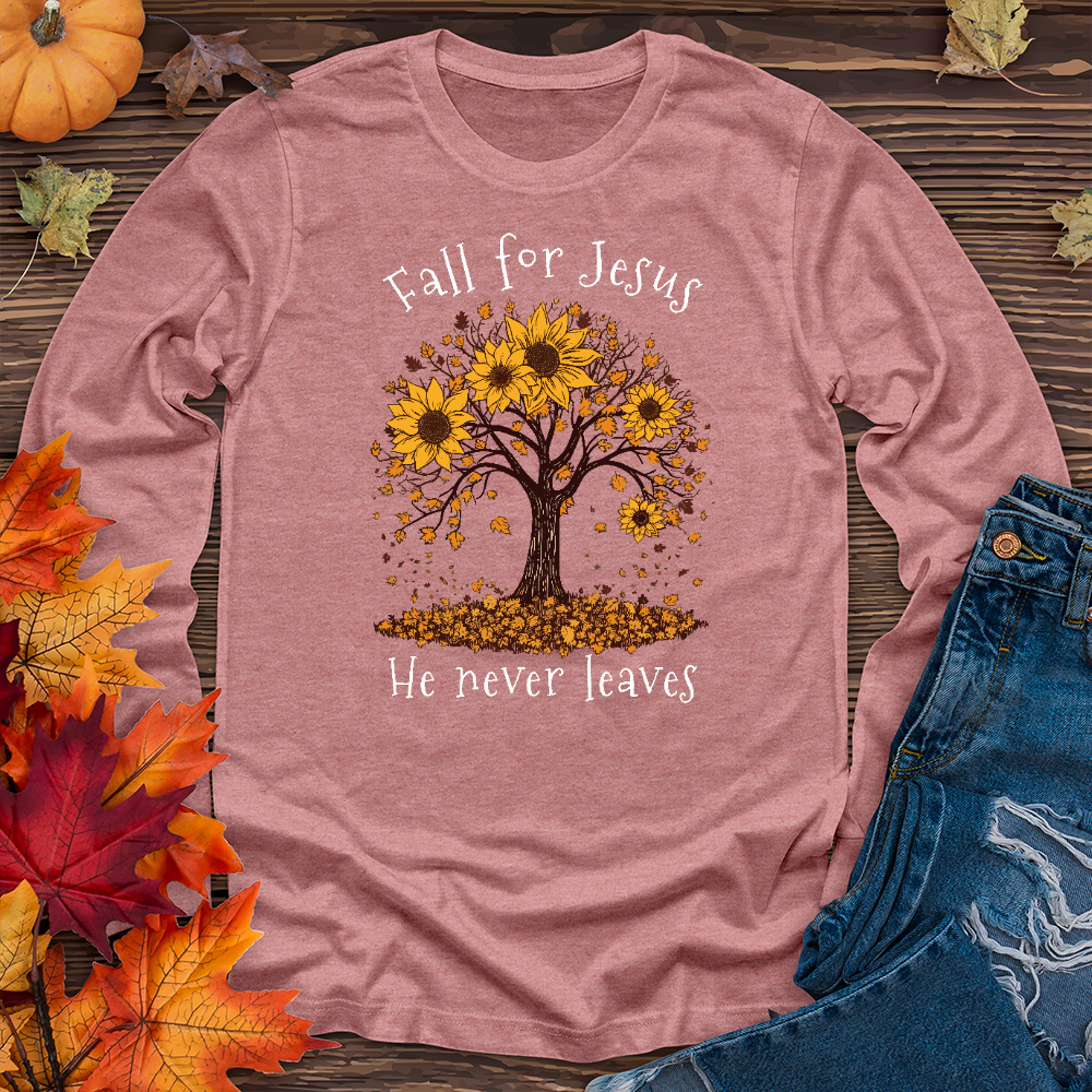 Sunflower Tree Falling Leaves Long Sleeve Tee