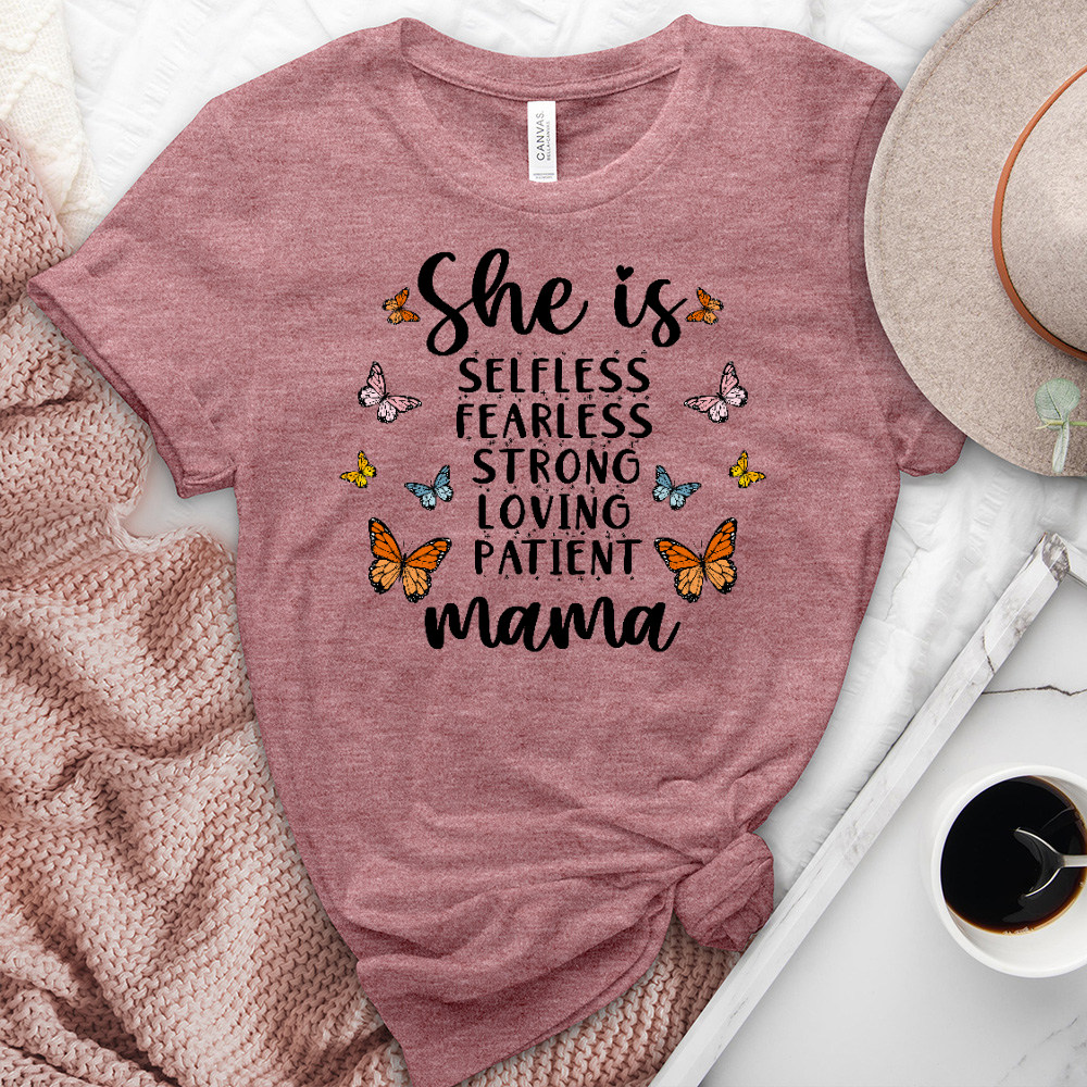 She Is Mama Heathered Tee