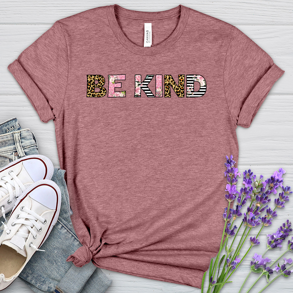 Be Kind Patterns Heathered Tee