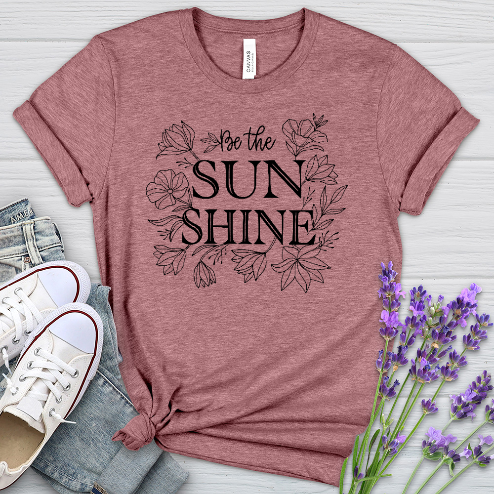 Be The Sunshine Flowers Heathered Tee