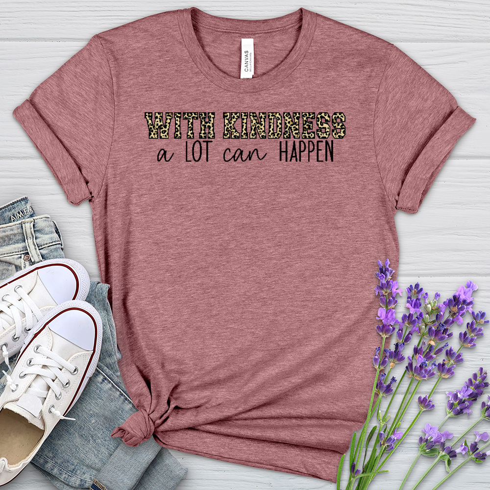 With Kindness Leopard Heathered Tee