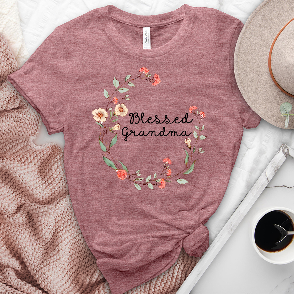 Blessed Grandma Spring Heathered Tee