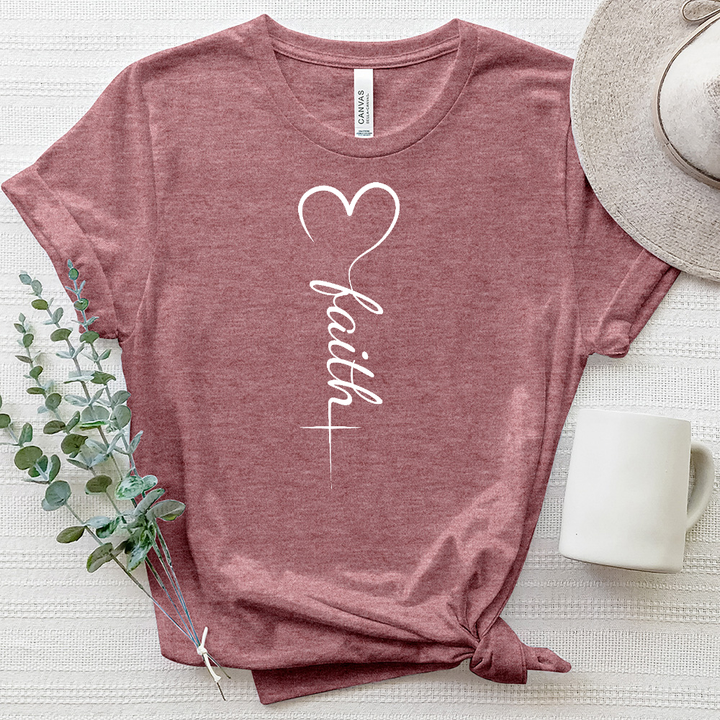 Faith Heart Heathered Tee