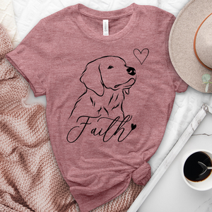 Faith Dog Sketch Heathered Tee