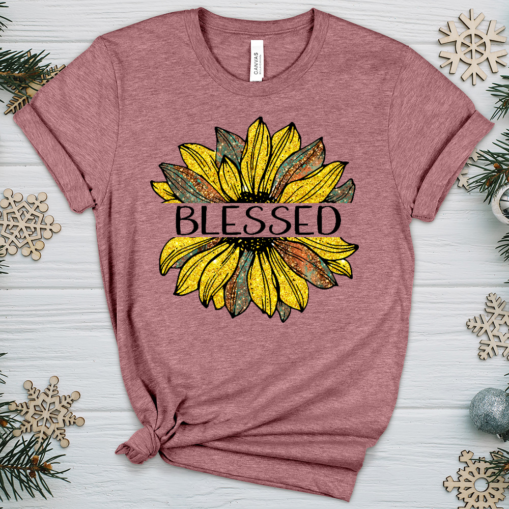 Blessed Sunflower V5 Heathered Tee