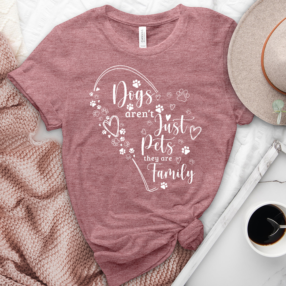 Dogs are Family Heathered Tee