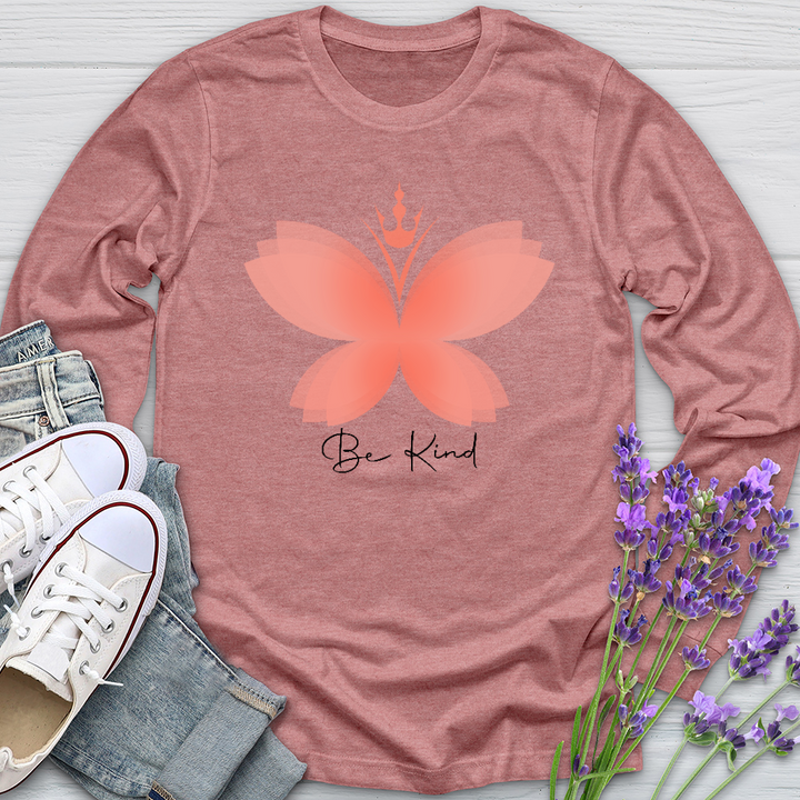 Be Kind Butterfly Long Sleeve Tee