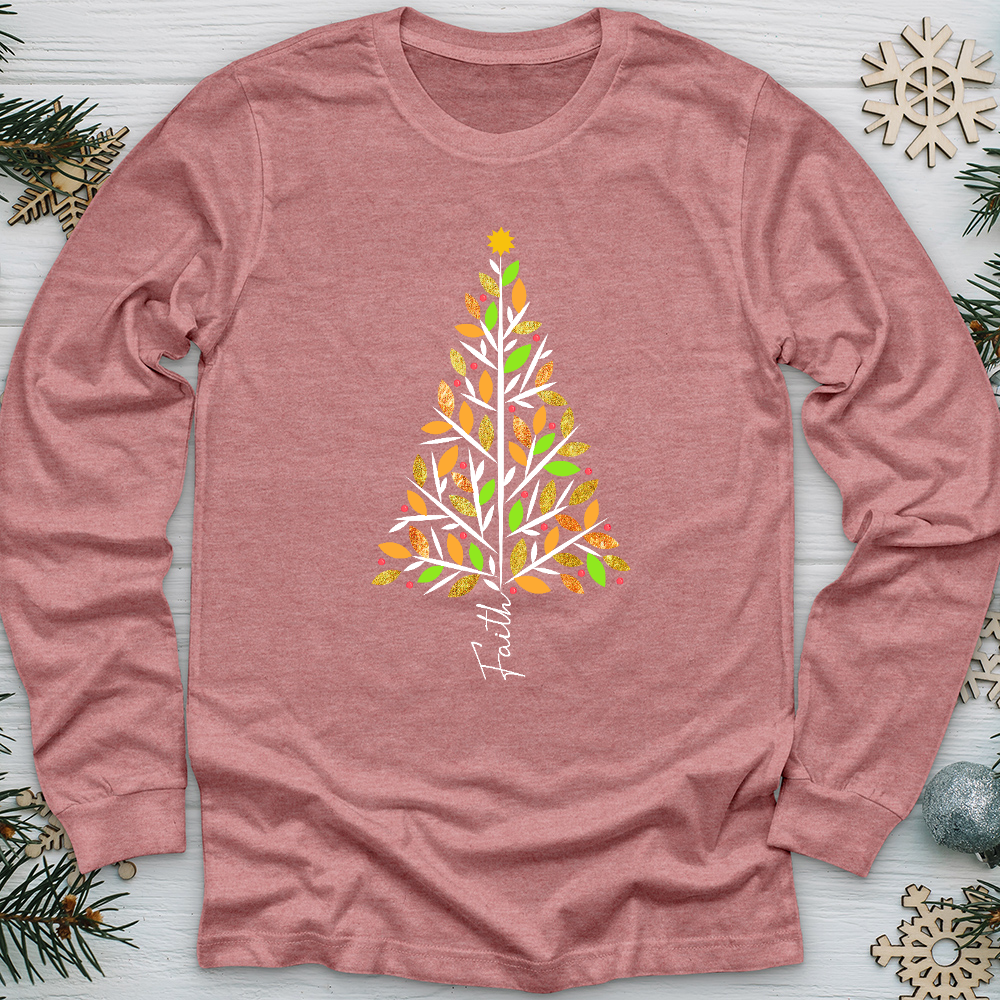 Faith Christmas Tree Long Sleeve Tee