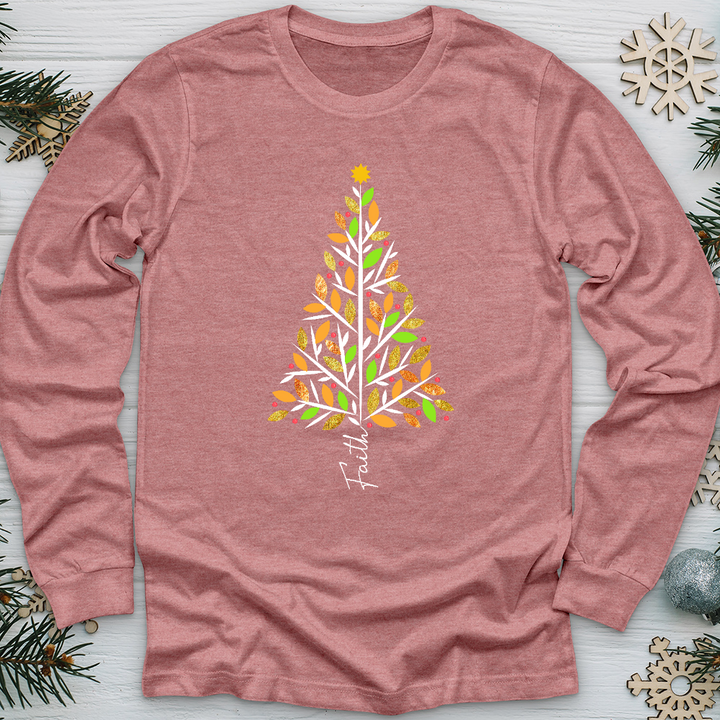 Faith Christmas Tree Long Sleeve Tee