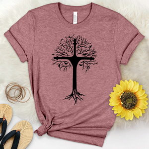 Cross Tree Heathered Tee