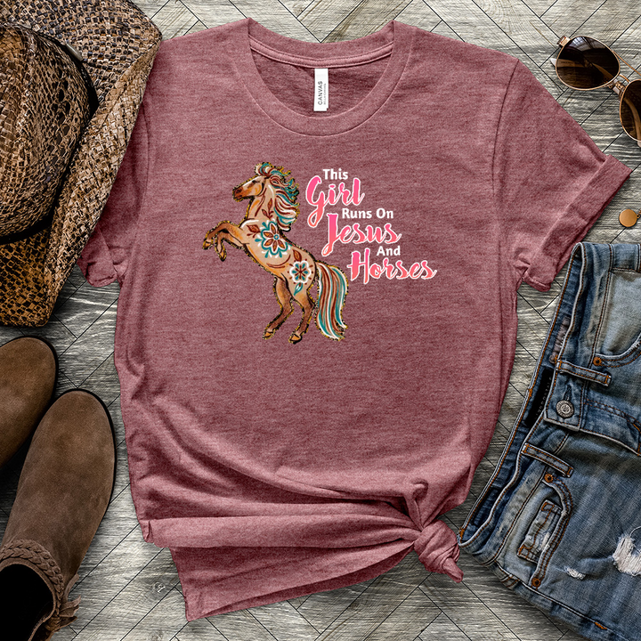 Jesus & Horses Heathered Tee