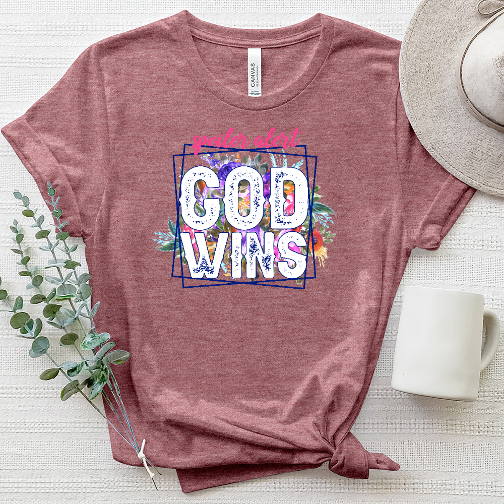 God Wins Heathered Tee