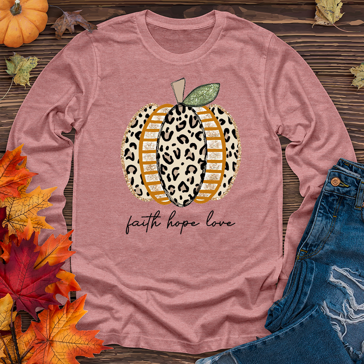 FHL Leopard Gold Pumpkin Long Sleeve Tee