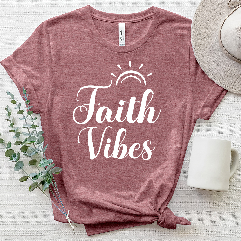 Faith Vibes Heathered Tee