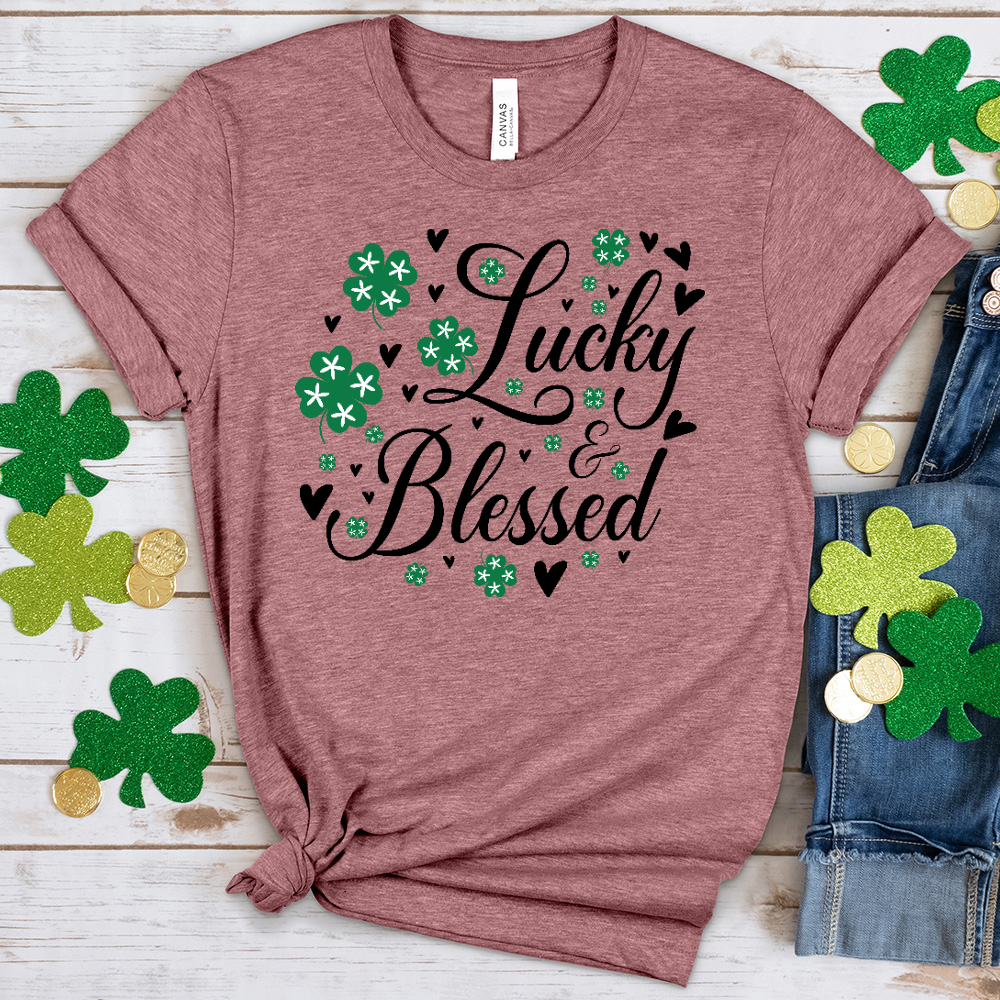 Lucky & Blessed Heathered Tee