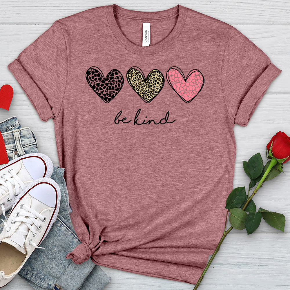 Be Kind Heart Patterns Heathered Tee