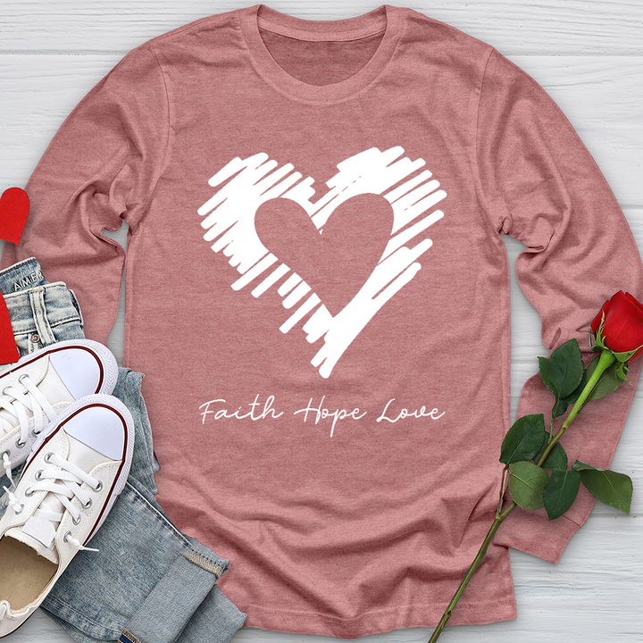 Heart Silhouette Long Sleeve Tee