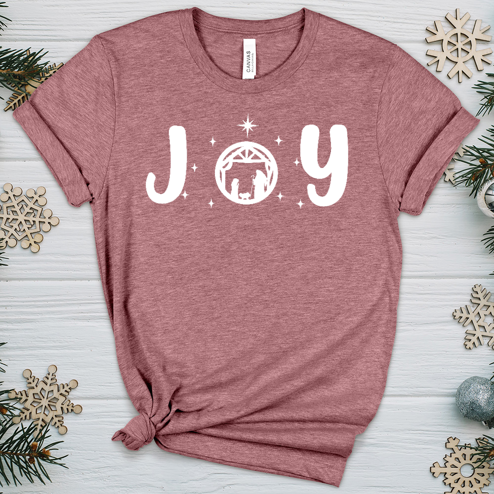 Joy Nativity Heathered Tee