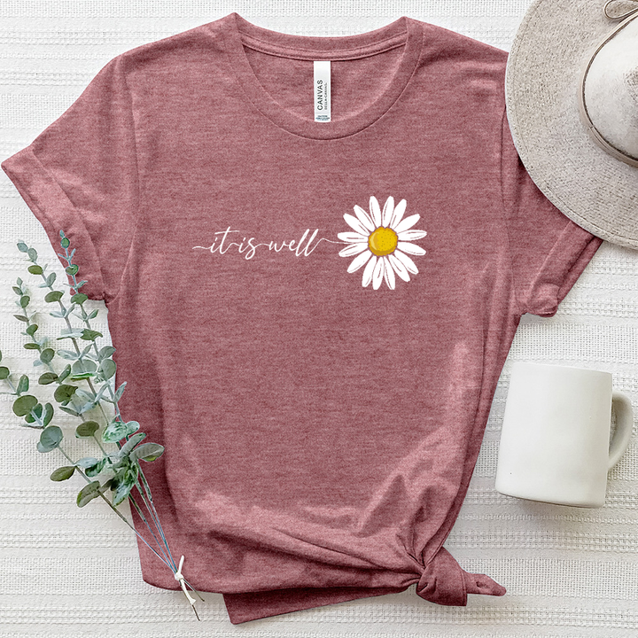 It is well Daisy Heathered Tee