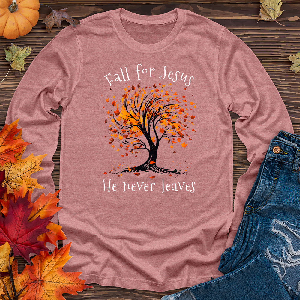 Fall For Jesus Swirl Long Sleeve Tee