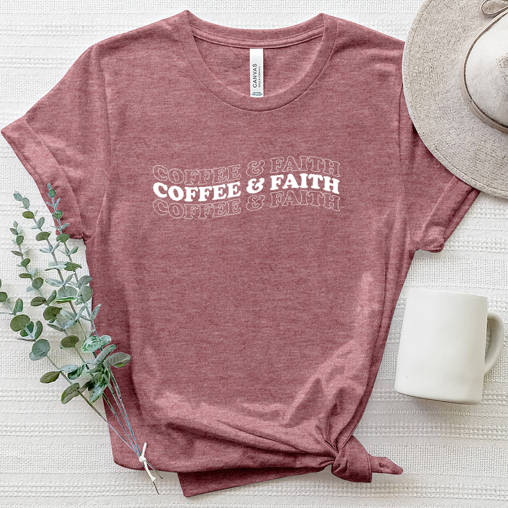 Coffee and Faith Heathered Tee