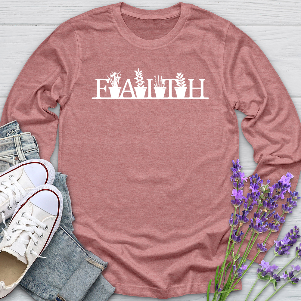 Faith Garden Letters Long Sleeve Tee