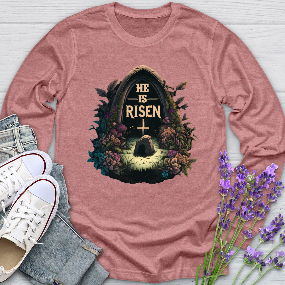 He Is Risen Grave Long Sleeve Tee