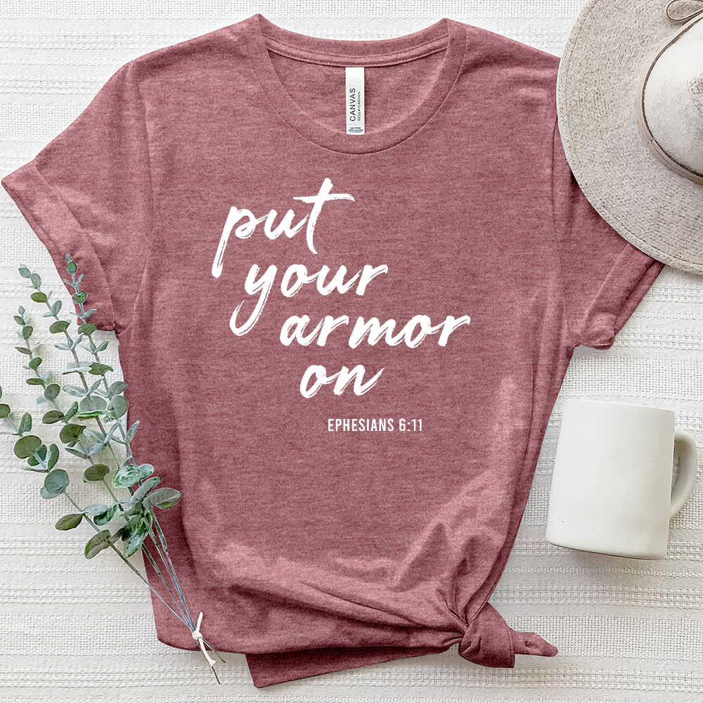 Put Your Prayer Armor On Heathered Tee