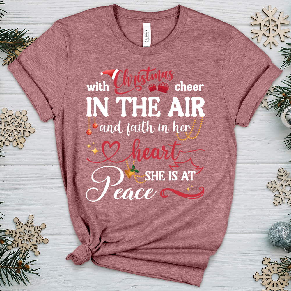 Christmas Cheer In The Air 02 Heathered Tee