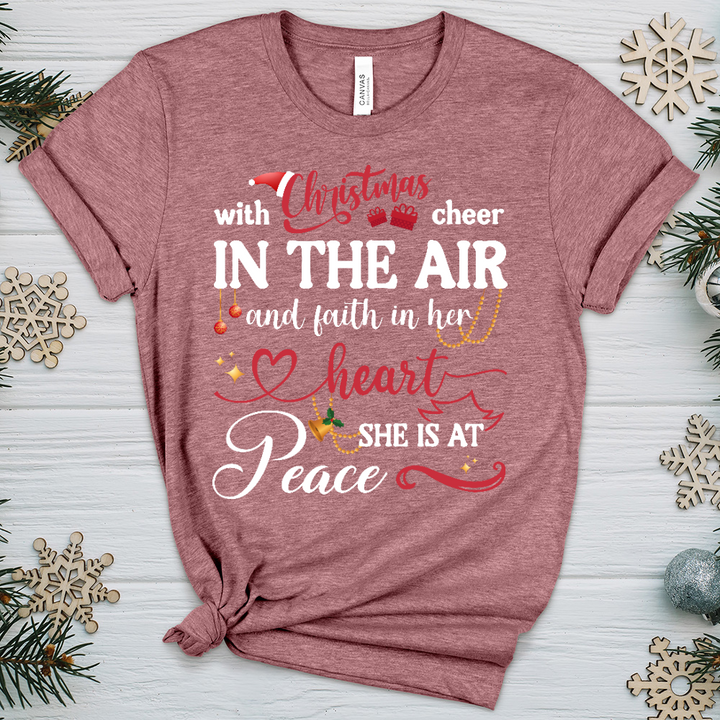 Christmas Cheer In The Air 02 Heathered Tee