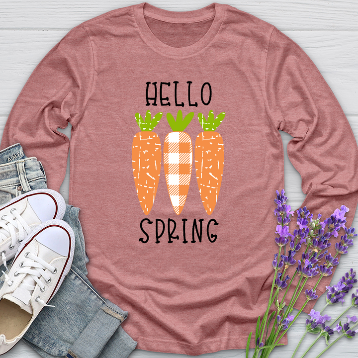 Hello Spring Carrots Long Sleeve Tee