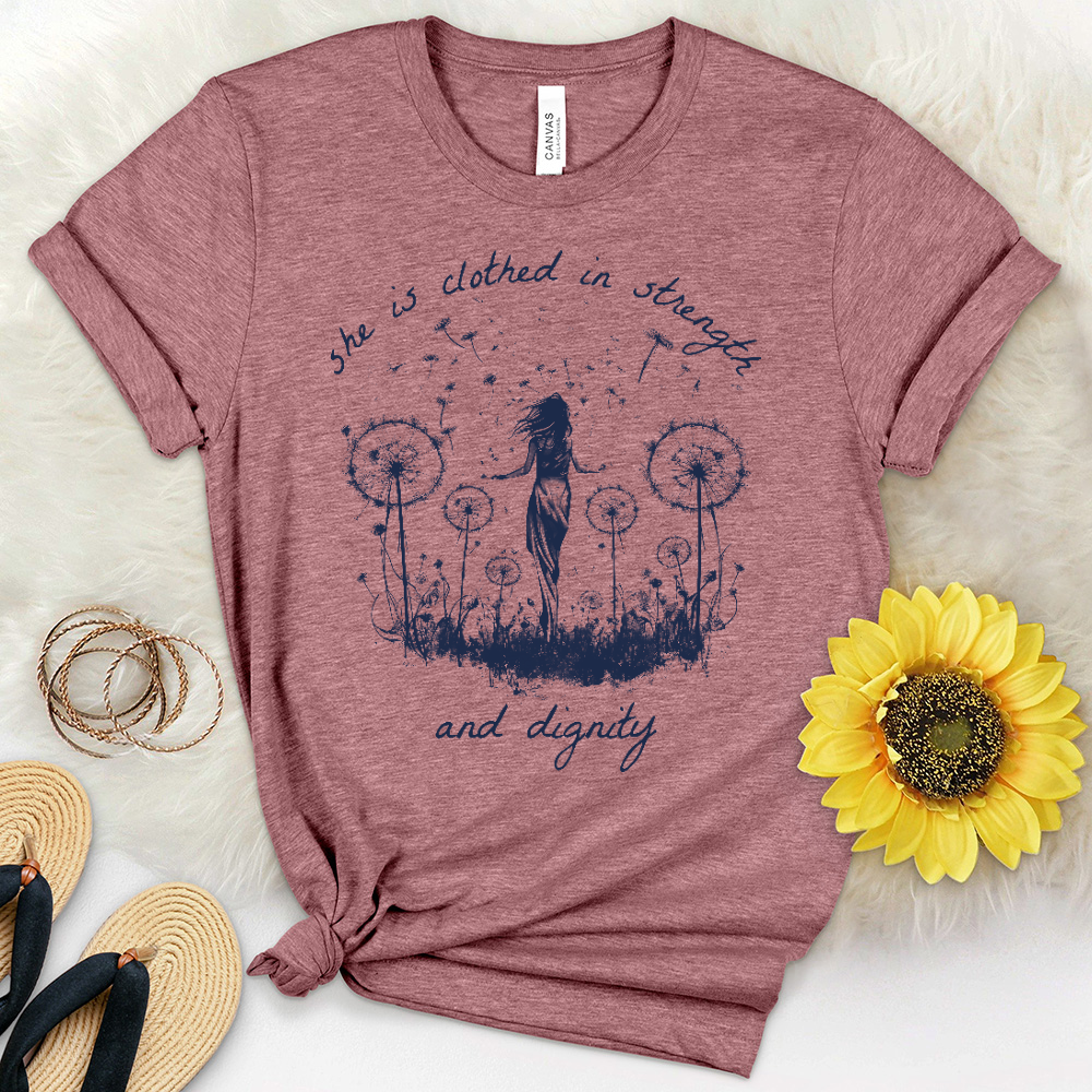 Angelic Wings in a Garden Heathered Tee