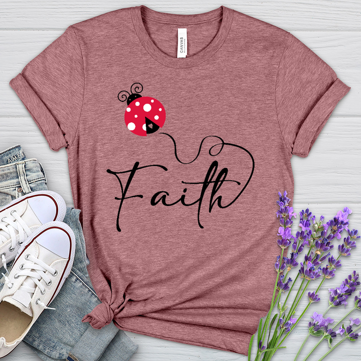 Faith Ladybug Heathered Tee