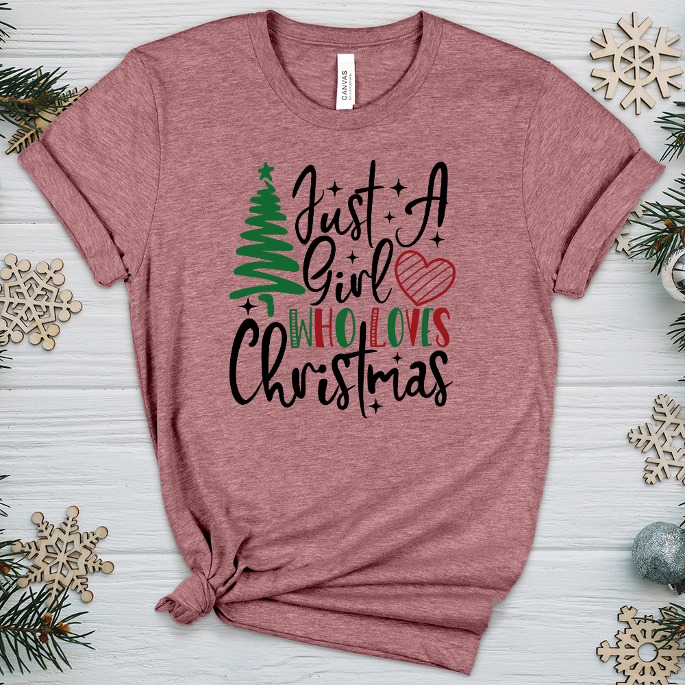 Just A Christmas Girl Heathered Tee