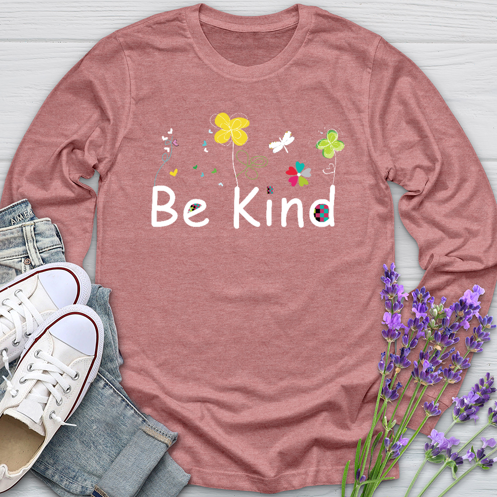 Be Kind Spring Garden Long Sleeve Tee