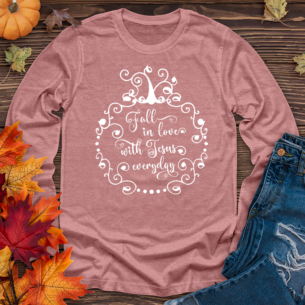 Fall in love with Jesus Long Sleeve Tee