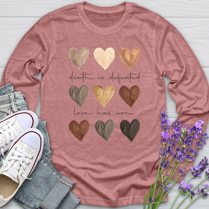 Love Has Won Watercolor Long Sleeve Tee