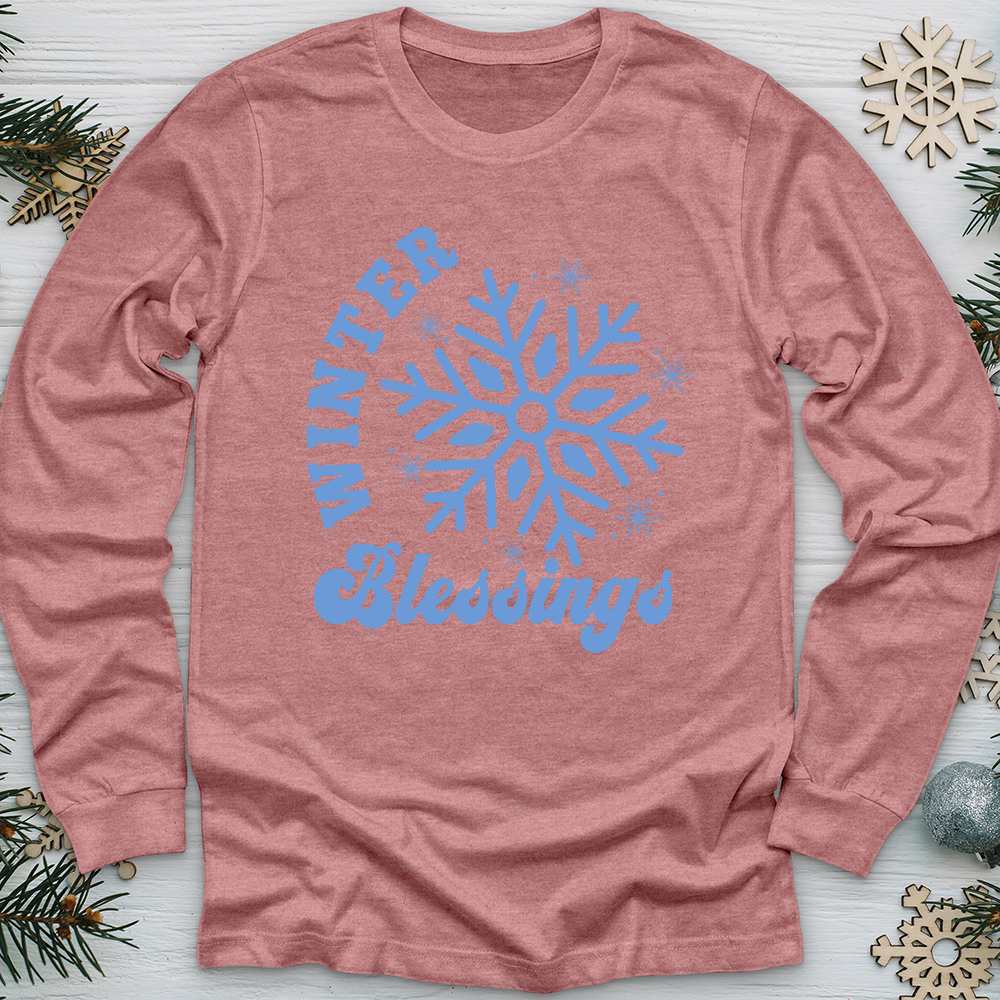 Blue Snowflake Long Sleeve Tee