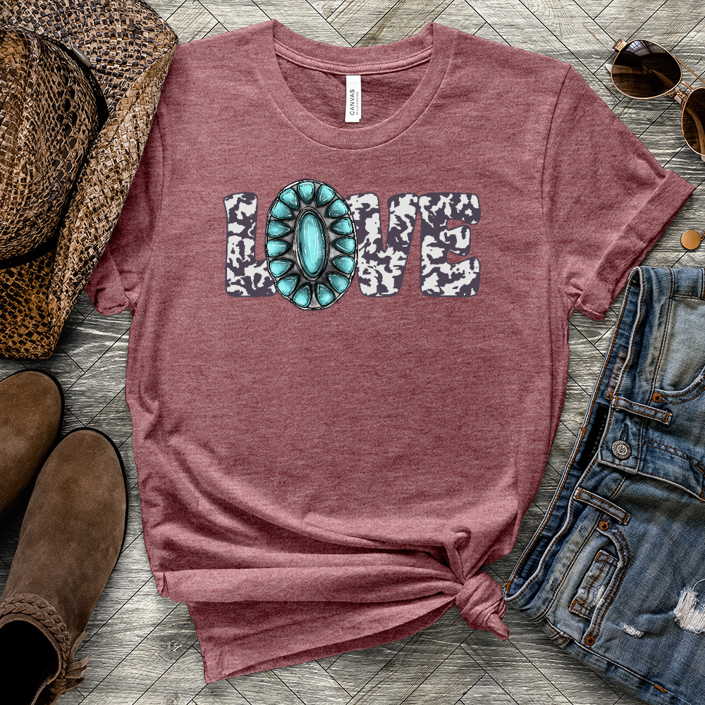 Love Cowgirl Heathered Tee