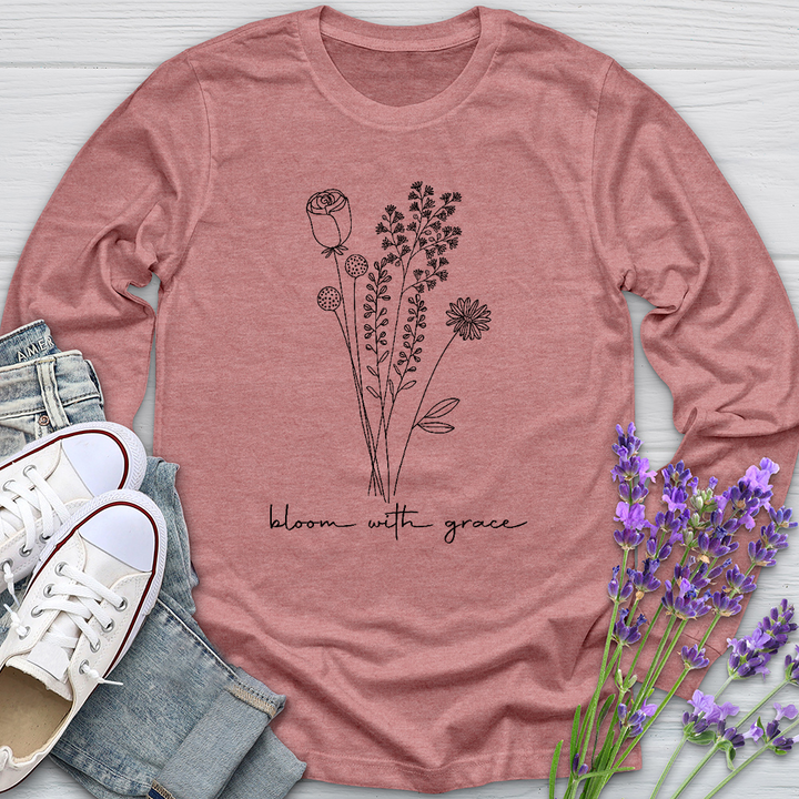 Bloom With Grace Bouquet Long Sleeve Tee