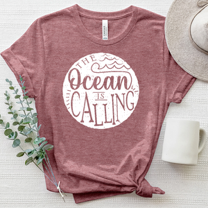 The Ocean Is Calling Heathered Tee