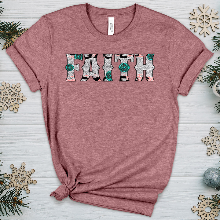 Faith Leopard P5 Heathered Tee