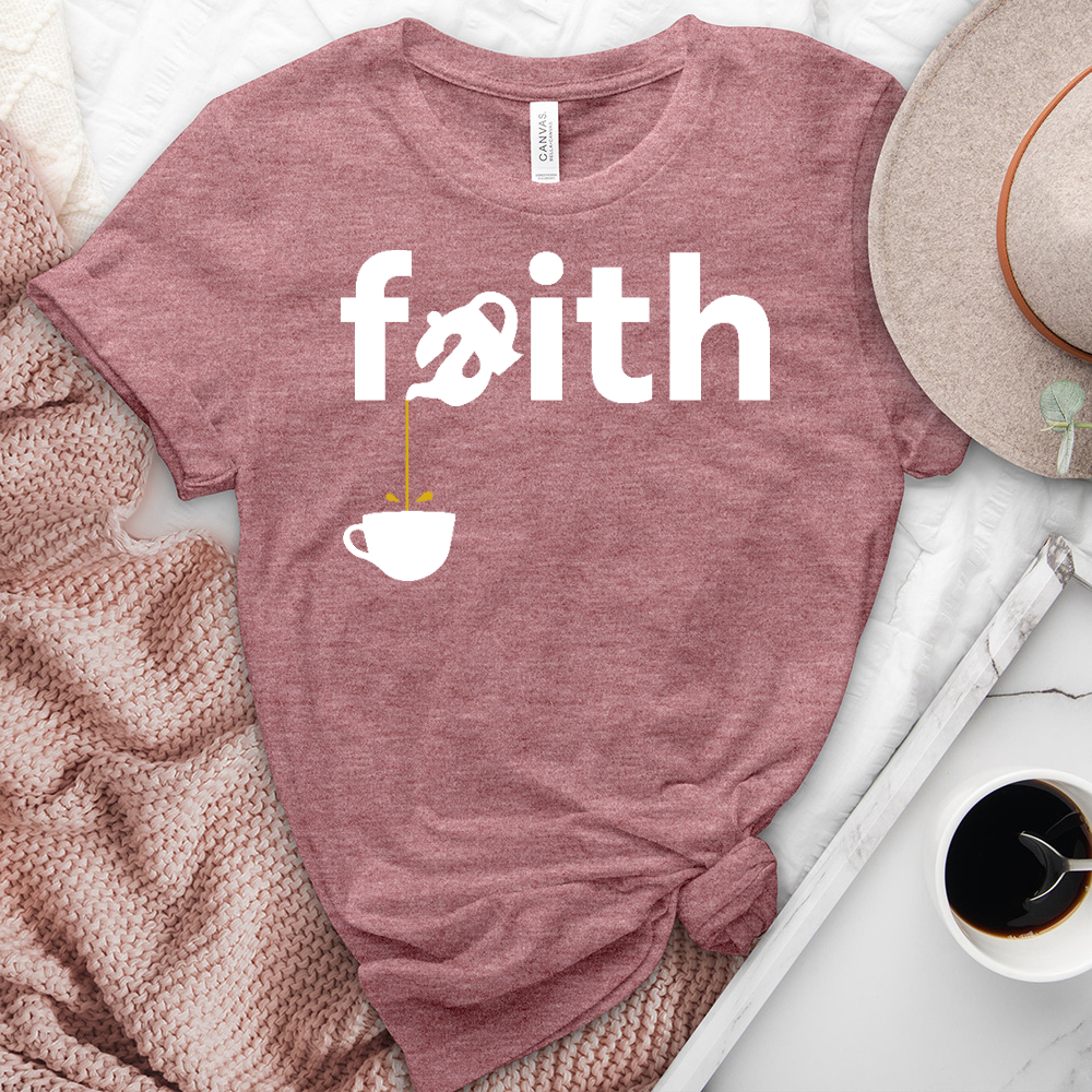 Pouring Faith Heathered Tee