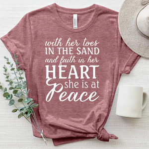 She Is at Peace Heathered Tee