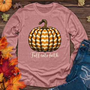 Fall Into Faith Pumpkin Long Sleeve Tee