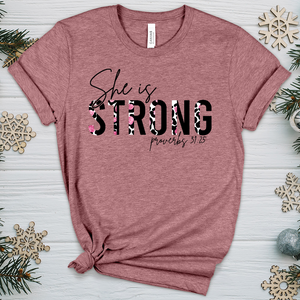 She is Strong 08 Heathered Tee