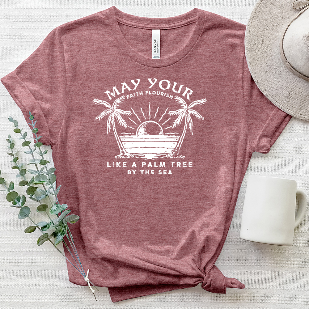 May Your Faith Flourish Heathered Tee