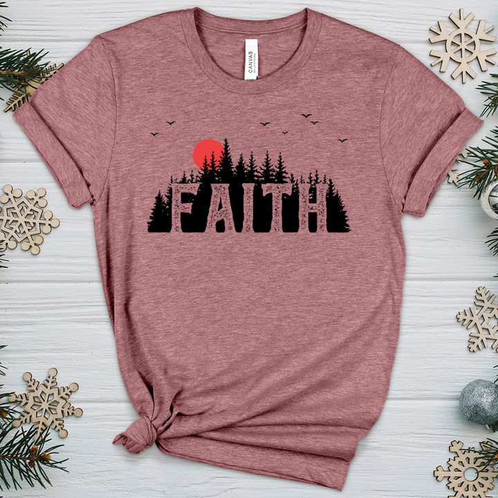 Faith Evergreens Heathered Tee