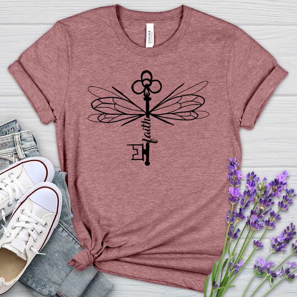 Winged Faith Fighter Heathered Tee